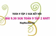 Bài 9.30 SGK Toán 9 tập 2 Kết nối tri thức